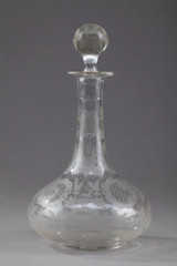 Chased crystal decanter