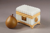 CHARLES X WHITE OPALINE BOX