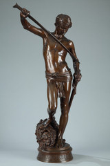 BRONZE "DAVID" D'ANTONIN MERCIE (1854-1916)