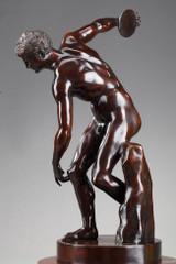 SCULPTURE EN BRONZE "LE DISCOBOLE", FIN DU XIXE SIECLE SCULPTURE EN BRONZE "LE DISCOBOLE", FIN DU XIXE SIECLE