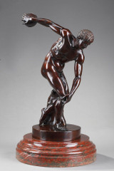 SCULPTURE EN BRONZE "LE DISCOBOLE", FIN DU XIXE SIECLE SCULPTURE EN BRONZE "LE DISCOBOLE", FIN DU XIXE SIECLE