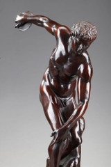 SCULPTURE EN BRONZE "LE DISCOBOLE", FIN DU XIXE SIECLE SCULPTURE EN BRONZE "LE DISCOBOLE", FIN DU XIXE SIECLE