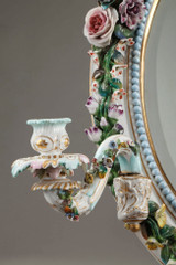 MIROIR ROCOCO EN PORCELAINE DANS LE GOUT DE MEISSEN MIROIR ROCOCO EN PORCELAINE DANS LE GOUT DE MEISSEN