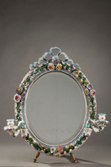 MIROIR ROCOCO EN PORCELAINE DANS LE GOUT DE MEISSEN MIROIR ROCOCO EN PORCELAINE DANS LE GOUT DE MEISSEN