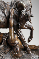 THEODORE GECHTER (1796-1844) : GROUPE EN BRONZE "AMAZONE BLESSEE" THEODORE GECHTER (1796-1844) : GROUPE EN BRONZE "AMAZONE BLESSEE"