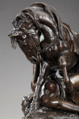 THEODORE GECHTER (1796-1844) : GROUPE EN BRONZE "AMAZONE BLESSEE" THEODORE GECHTER (1796-1844) : GROUPE EN BRONZE "AMAZONE BLESSEE"