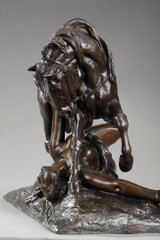 THEODORE GECHTER (1796-1844) : GROUPE EN BRONZE "AMAZONE BLESSEE" THEODORE GECHTER (1796-1844) : GROUPE EN BRONZE "AMAZONE BLESSEE"