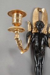 RESTORATION SCONCES WITH EPHEBES