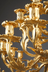 Luminaire ancien doré, XIXe siècle