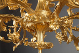 Ancien lustre de style Louis XV doré