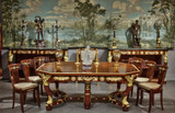 An exceptional set of mahogany furniture in the Empire style