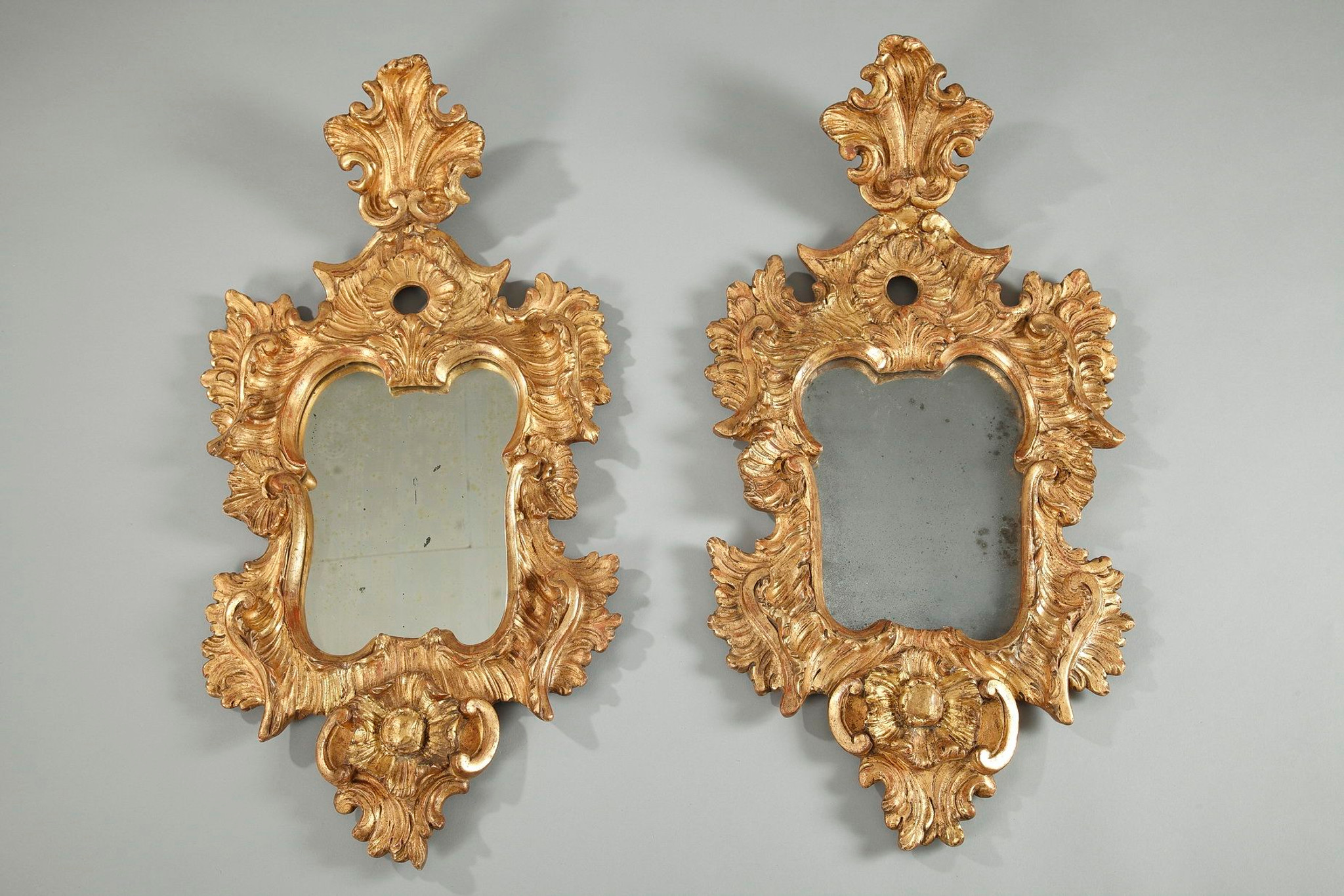 Miroirs vénitiens en bois doré