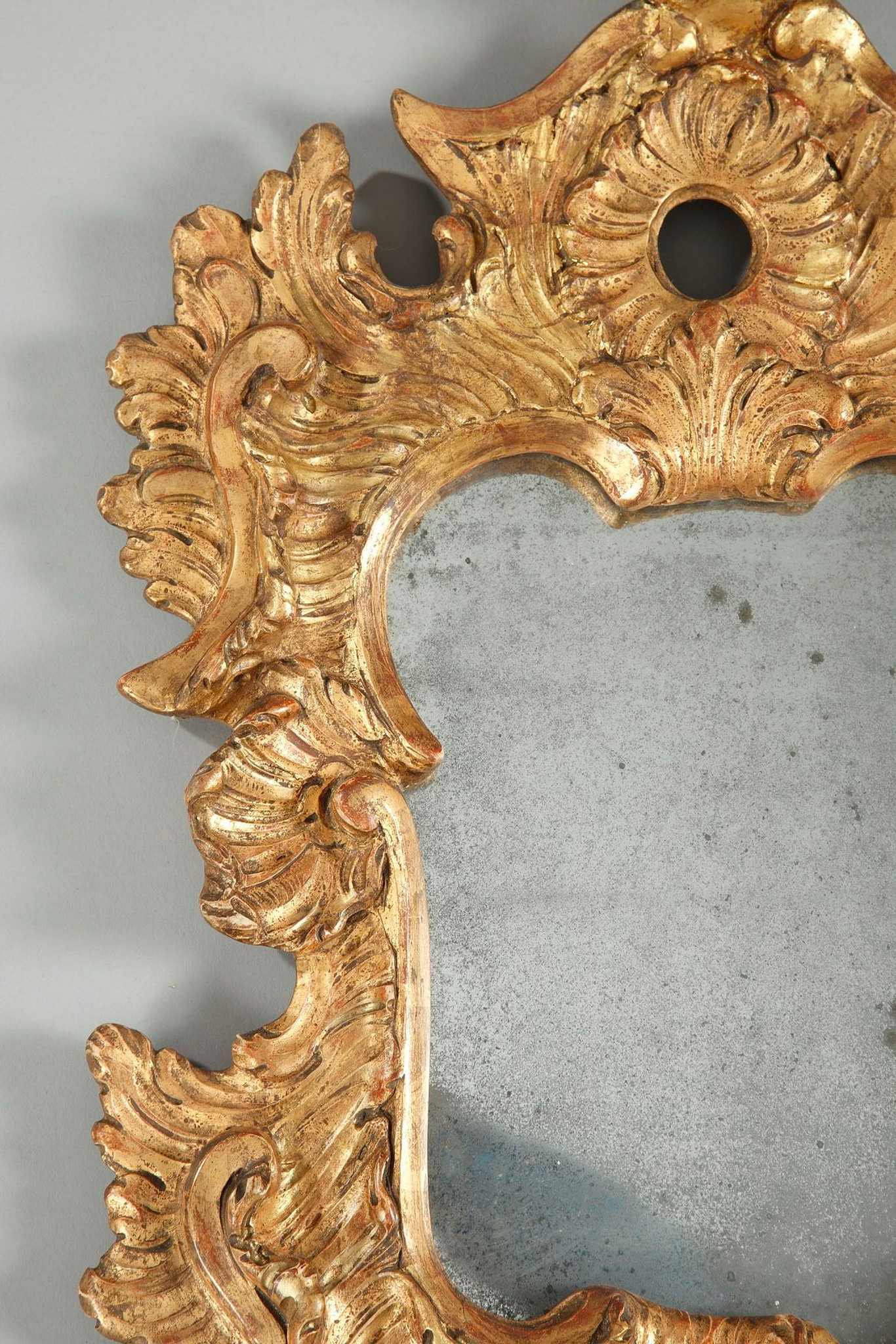 Miroir italien vénitien en bois doré