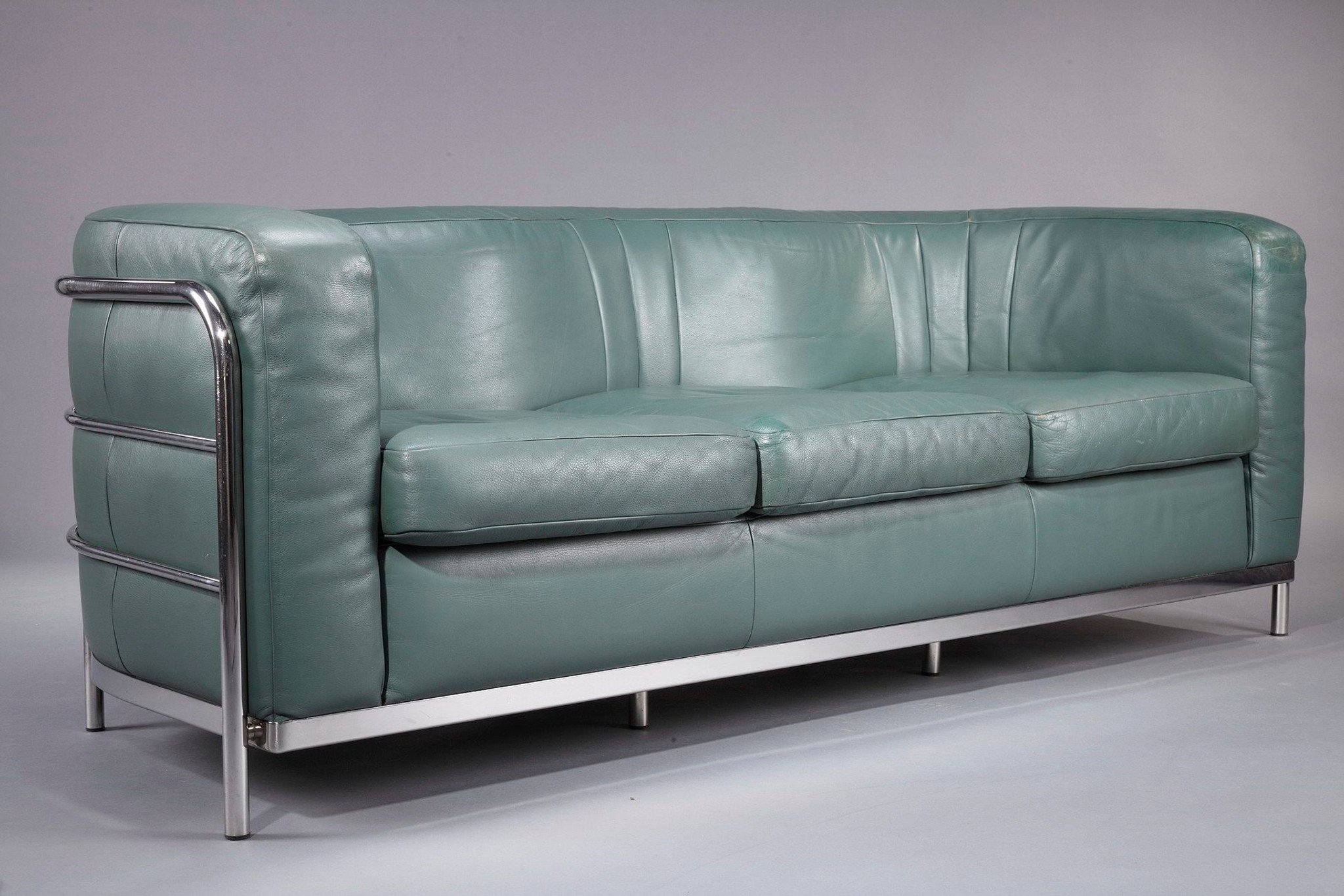 Canapé design en cuir vert