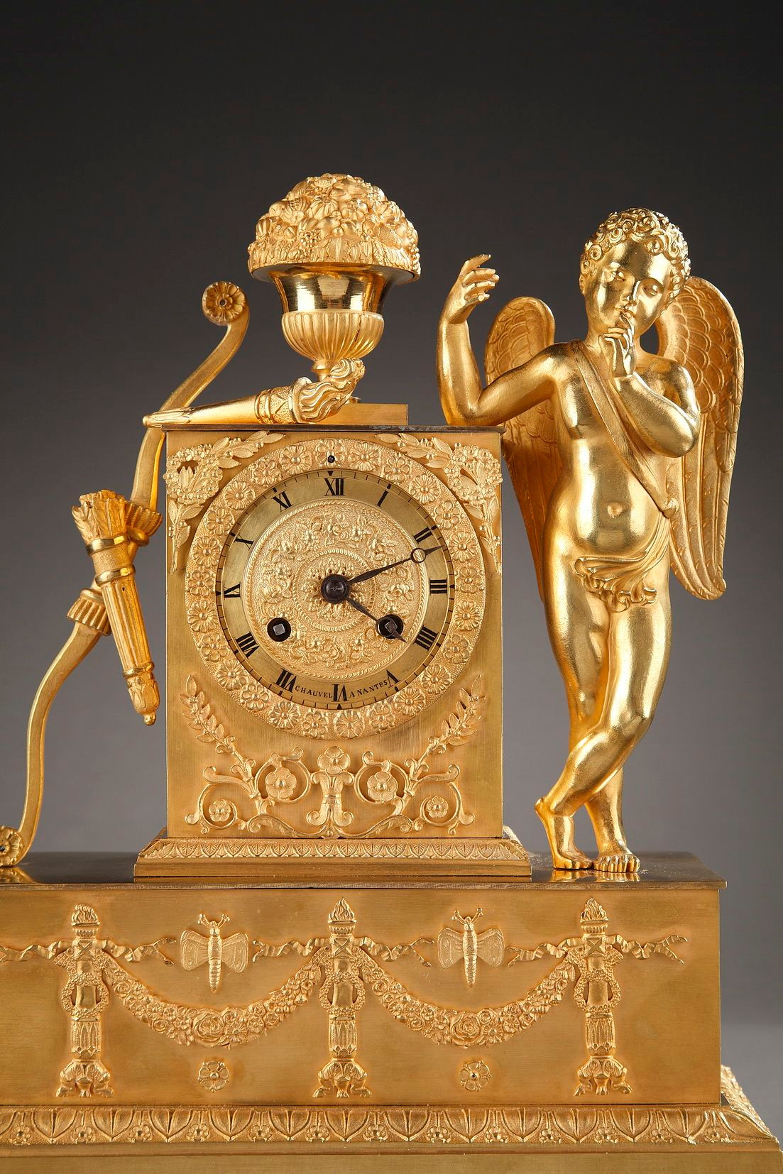 Importante Horloge en Bronze Doré - 1ère partie XIXe