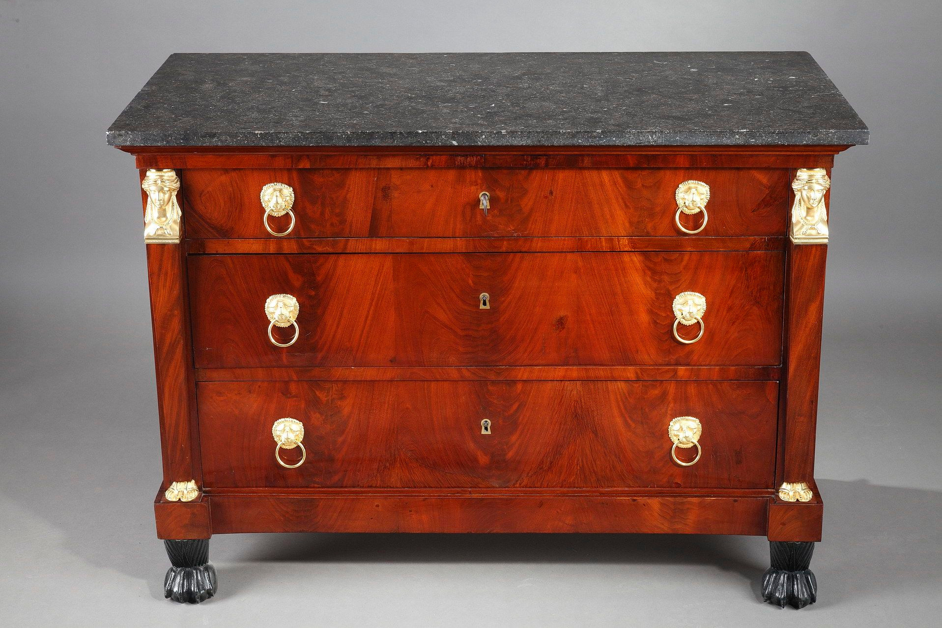 Commode en acajou d'époque Empire