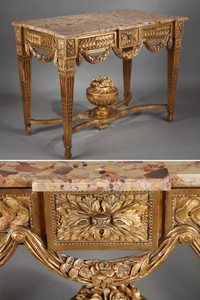 Gilded wood console