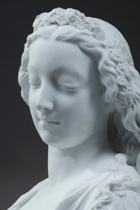 BISQUE BUST , "ALLEGORY OF SPRING", BY CHARLES-AUGUSTE ARNAUD AND HENRI ARDANT