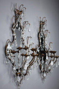 Antique electrified wall lamp