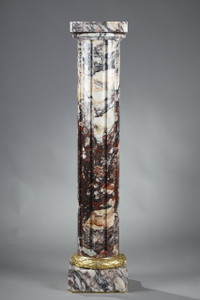 Arlequin Breche marble column            