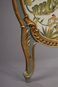 Lacquered and gilded Art Nouveau screen