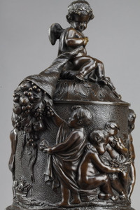 Bronze vase after Clodion, 19th century