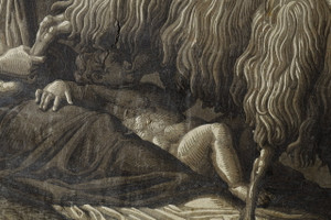 Papier peint "Zeus nourri par la chèvre amalthée", époque Empire