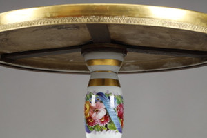 Nineteenth-century porcelain and bronze pedestal table