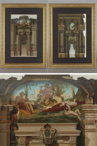 Lithographs of the foyer of the Paris Opera