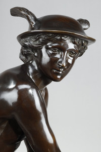 Statue en bronze, Mercure d'après Pigalle