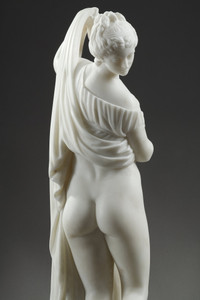 Sculpture en marbre blanc, Vénus Callipyge, 19ème siècle