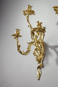 Louis XV-style ormolu wall lights