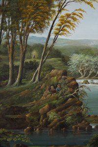 Romantic oil on canvas, mid-19th century