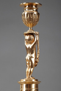Large candlestick on foot 19th century