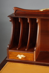 Desk with gilt bronze frame