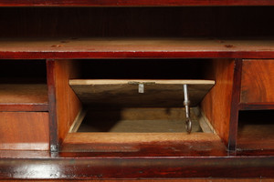 Consulat mahogany and mahogany veneer chest of drawers & secretary