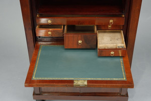 Consulat mahogany and mahogany veneer chest of drawers & secretary