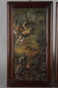 Panels depicting mythological scenes