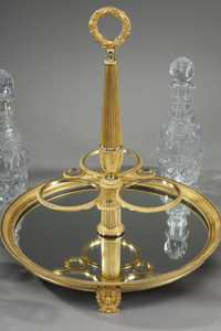 Cut crystal liqueur service