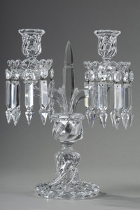 Pair of Baccarat crystal candlesticks