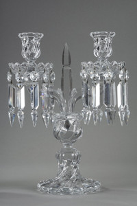 Paire de girandoles en cristal de Baccarat