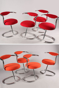 Eight chairs by Giotto Stoppino