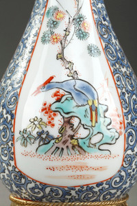 ANTIQUE PERFUME BOTTLE: OPIUM VIAL IN PORCELAIN AND ENAMEL, MANUFACTURE SAMSON