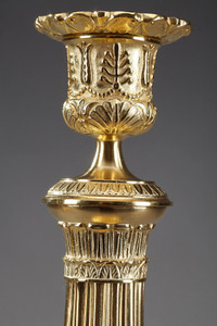 Candlestick table lamp 19th century