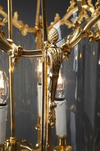 LARGE ENTRANCE HALL LANTERN FROM CHATEAU LEOUBE IN BORMES