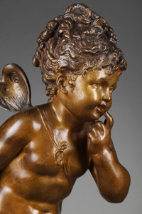 BRONZE SCULPTURE "PSYCHE" BY PAUL DUBOY (1830-1887)