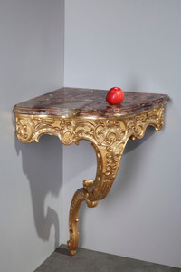 TWO CORNER CONSOLES IN THE LOUIS XV STYLE