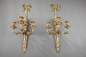 PAIR OF LARGE SCONCES IN THE LOUIS XVI STYLE