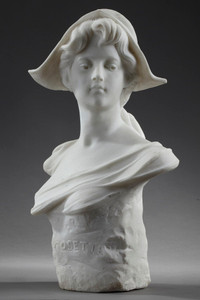 Grand buste en marbre "Cosette"