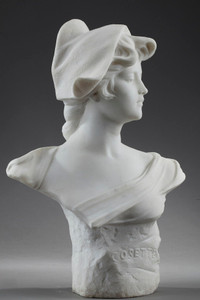 Marble Cosette signed A Bertier